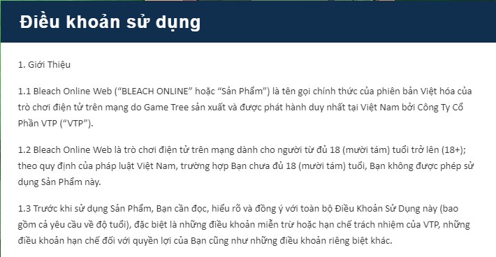 Điều khoản sử dụng